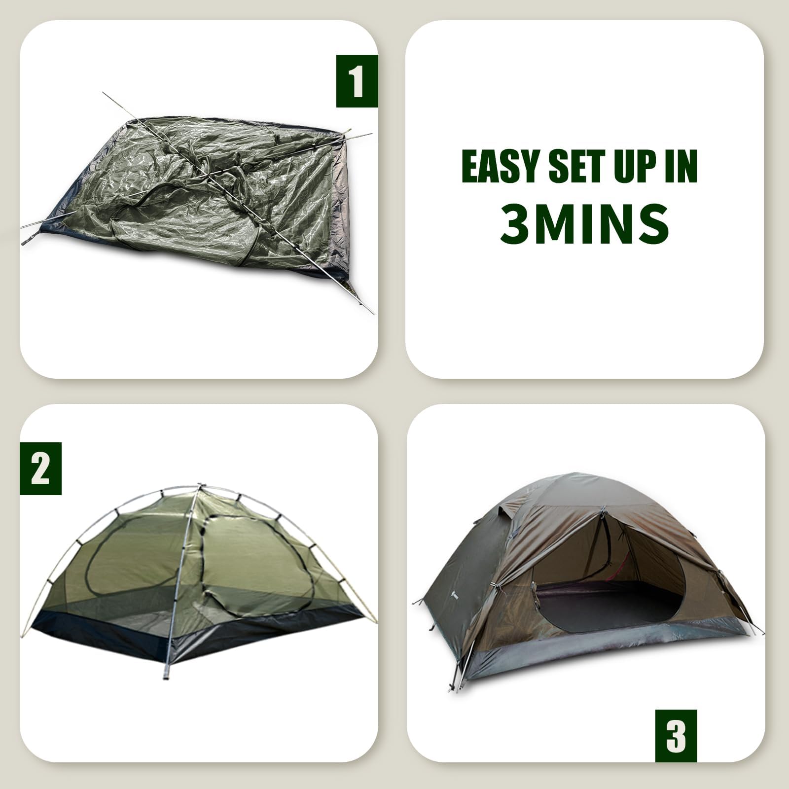 ShinHye backpacking tent two doors offers easy access and improved circulation during camping