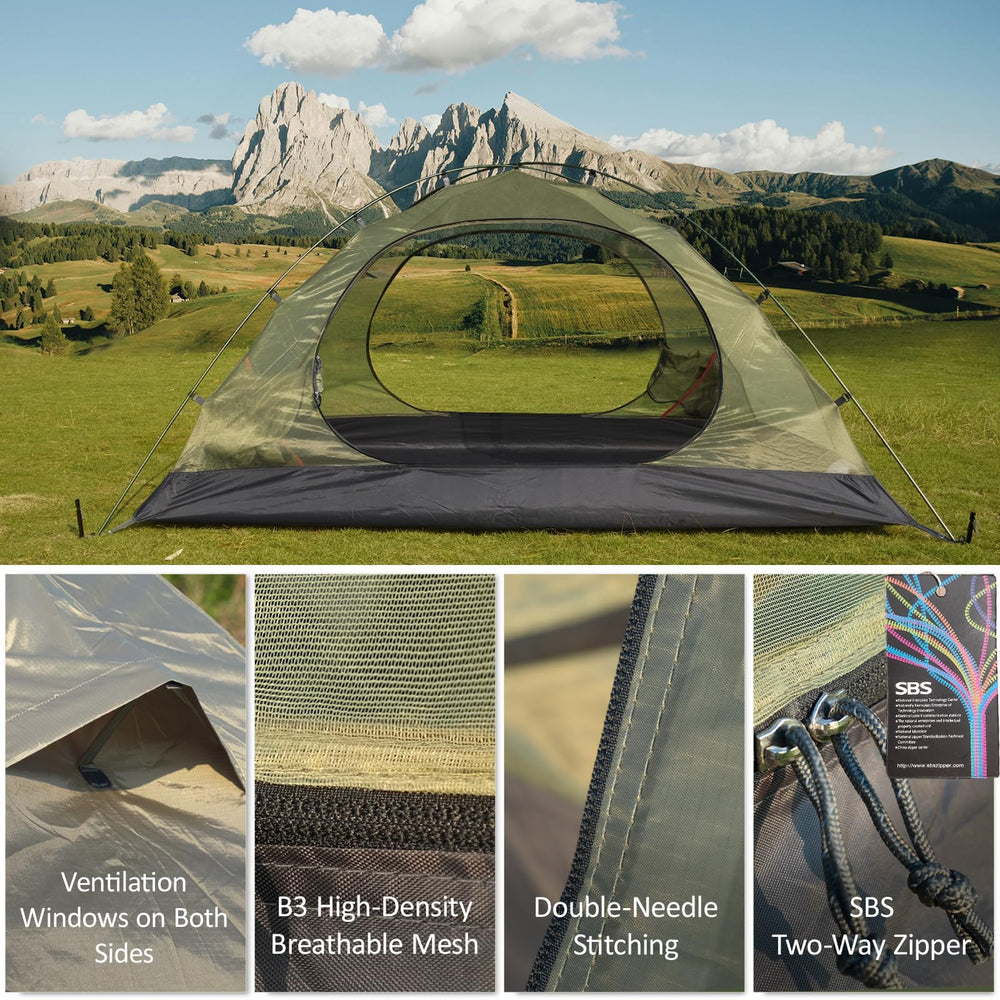 ShinHye backpacking tent ultralight pitch demonstrates quick setup for solo expeditions