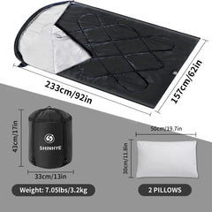 ShinHye double sleeping bag bottom-windproof-tail blocks drafts for warmth