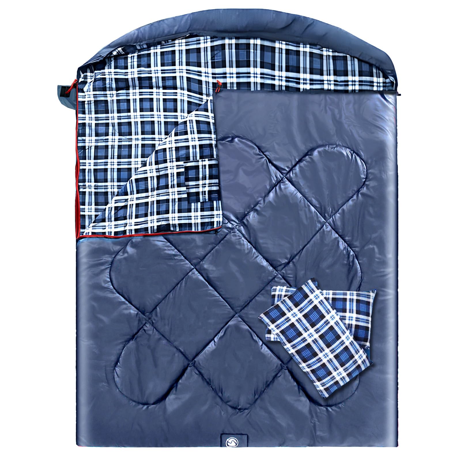 ShinHye double sleeping bag outer view shows spacious 92x62 inches for two adults comfort