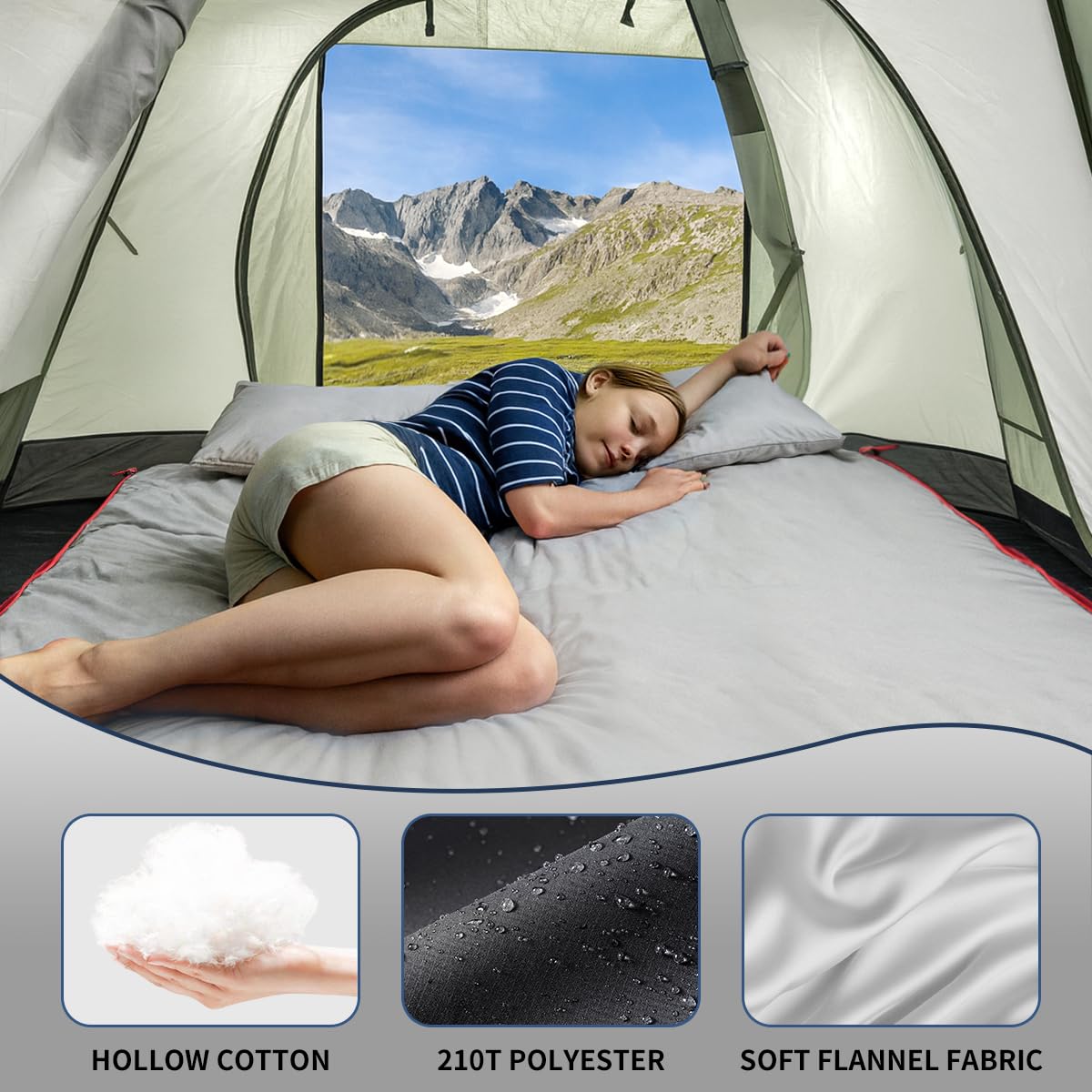 ShinHye double sleeping bag unzips to blanket for versatile warmth