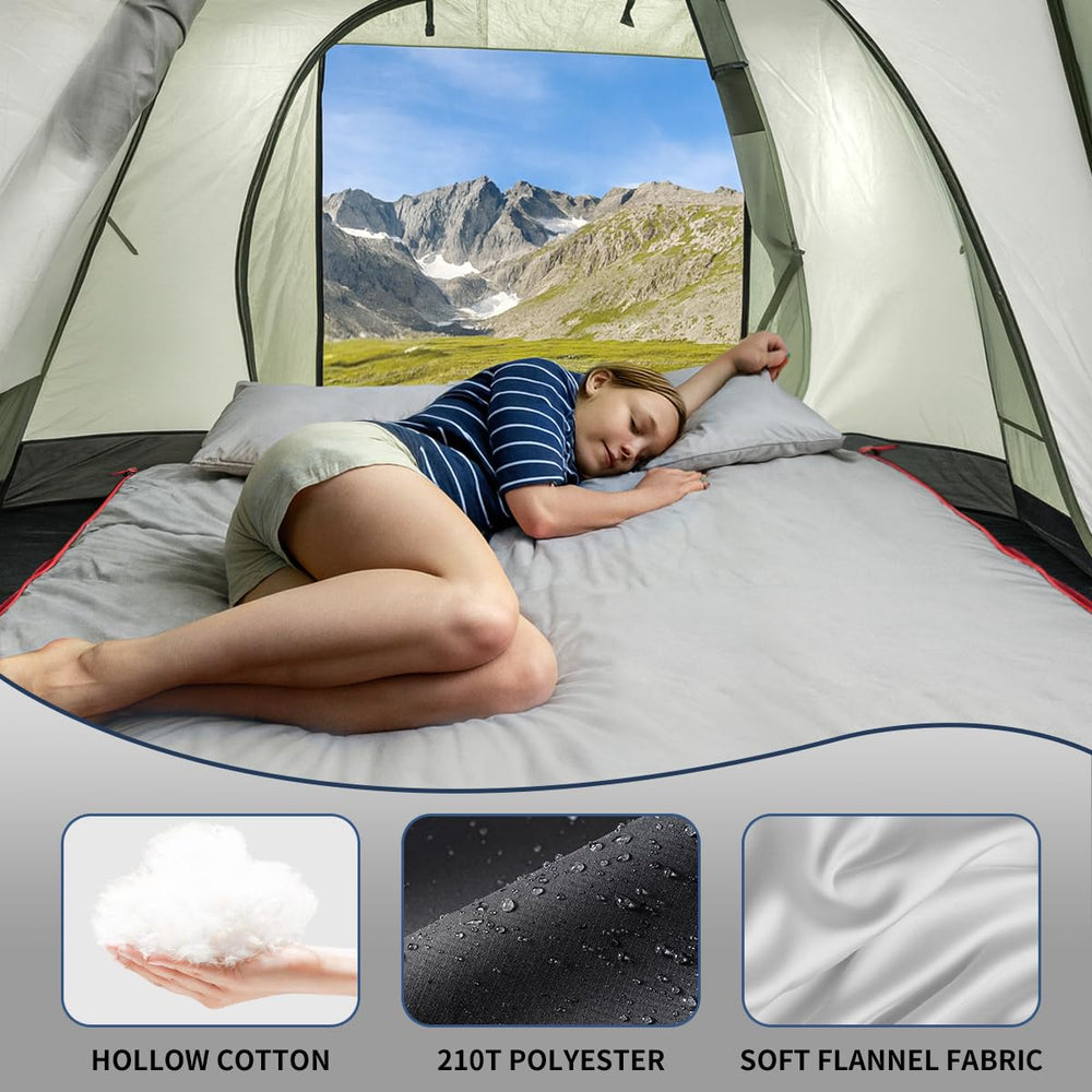 ShinHye double sleeping bag unzips to blanket for versatile warmth