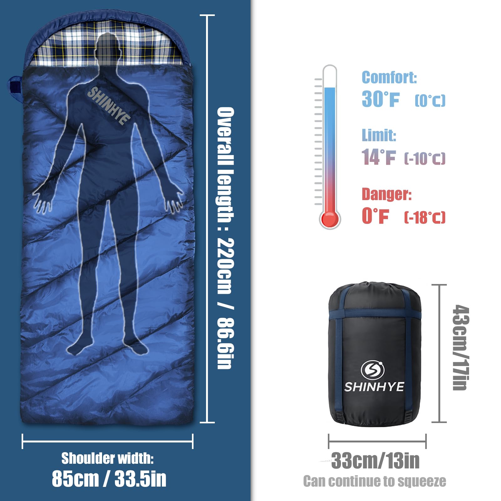 ShinHye sleeping bag hood closeup highlights warmth-trapping design.