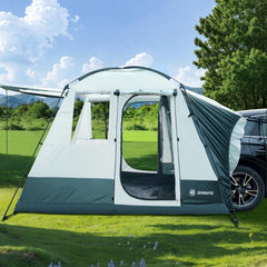 ShinHye SUV Tent spacious interior demonstrates roomy sleeping area for family car camping.