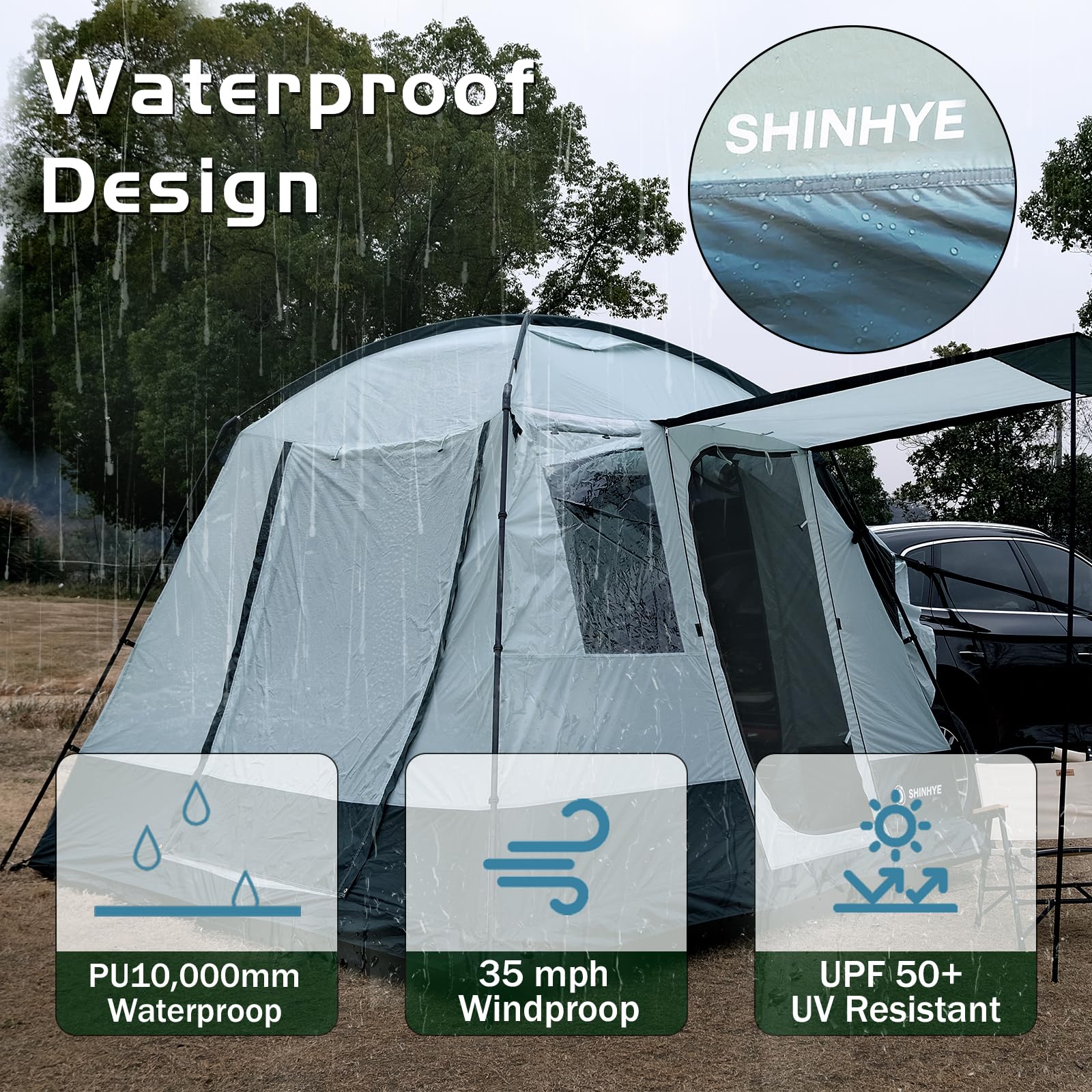 ShinHye SUV Tent versatile standalone use without vehicle for flexible camping.
