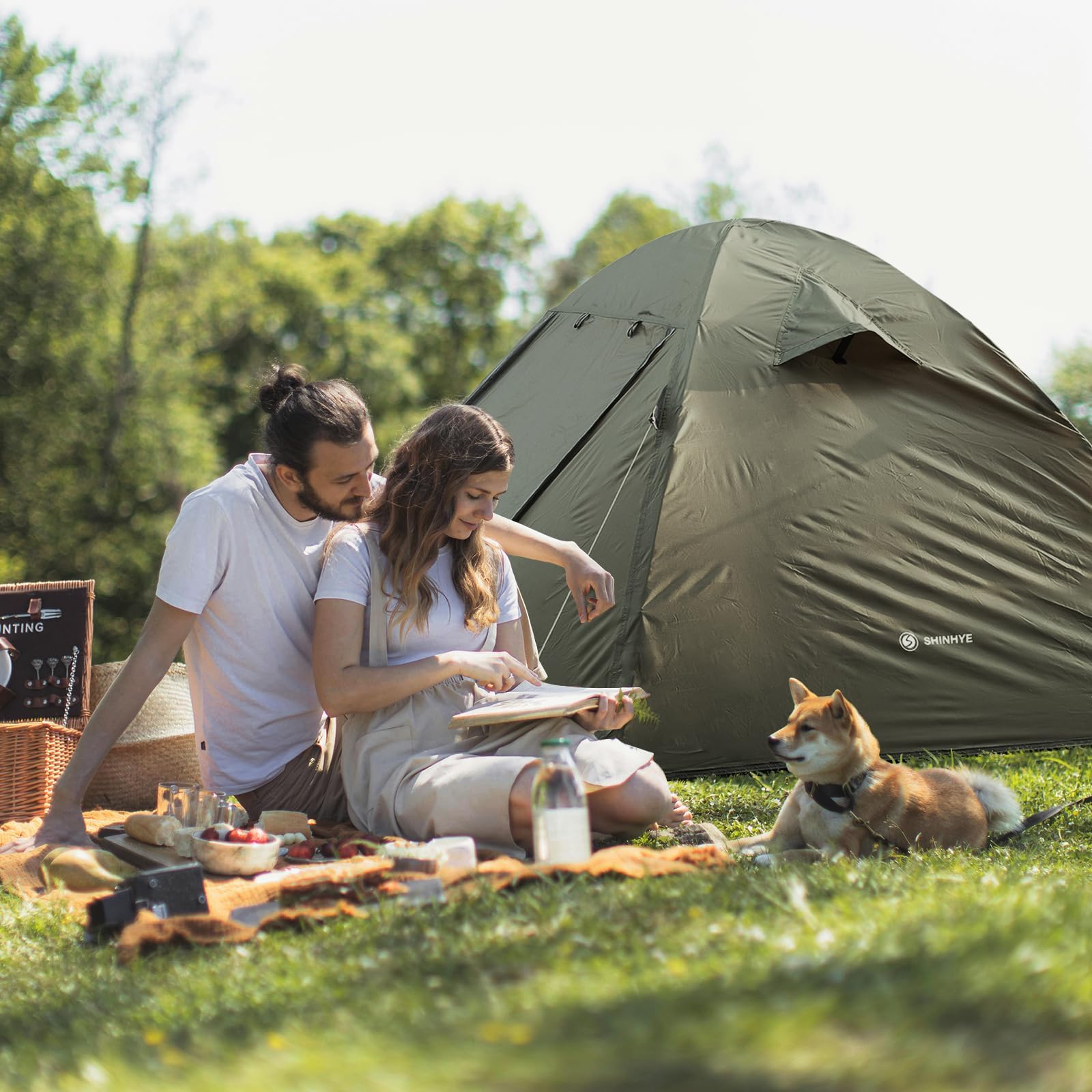 ShinHye ultralight tent double-layer inner and rainfly enhances seasonal versatility.