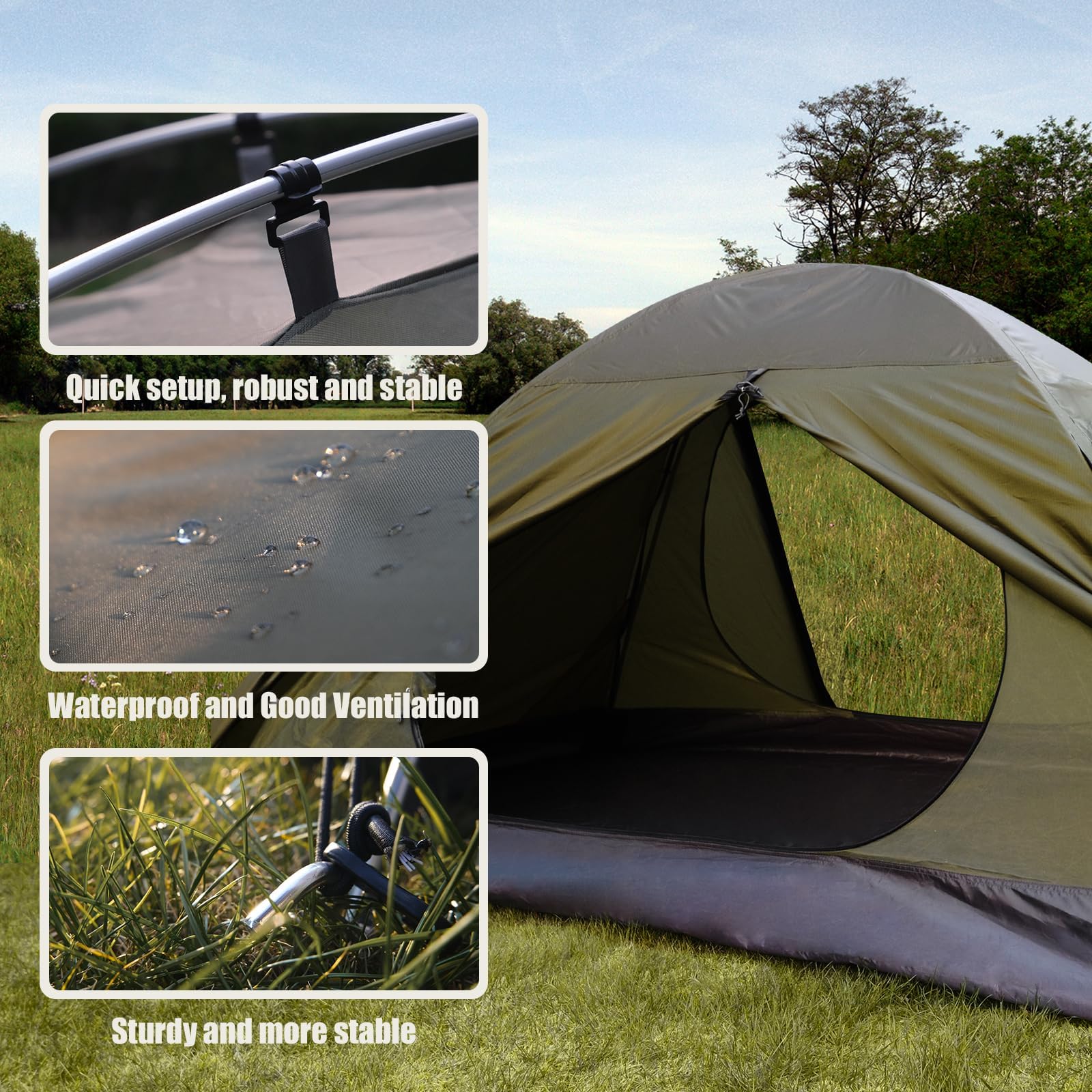 ShinHye ultralight tent large mesh windows improve ventilation and airflow.