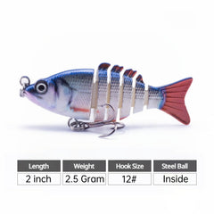 Shinsuke slow-sinking lure creates natural pauses to entice predators.