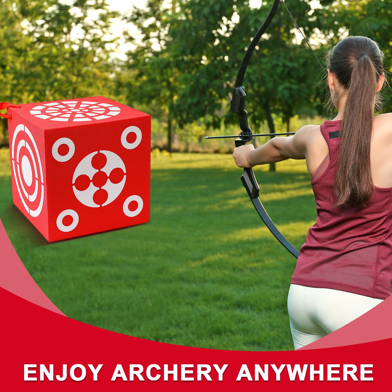 ShinyRelief outdoor-friendly target suitable for backyards and hunting camps.