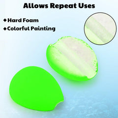 Green foam trout float for fly fishing strike indicators