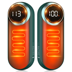 Shirble rechargeable hand warmers two-pack front view showcasing compact warmth.