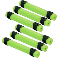 Shitailu 6Pcs green fishing rod floats with 12 black fastening straps