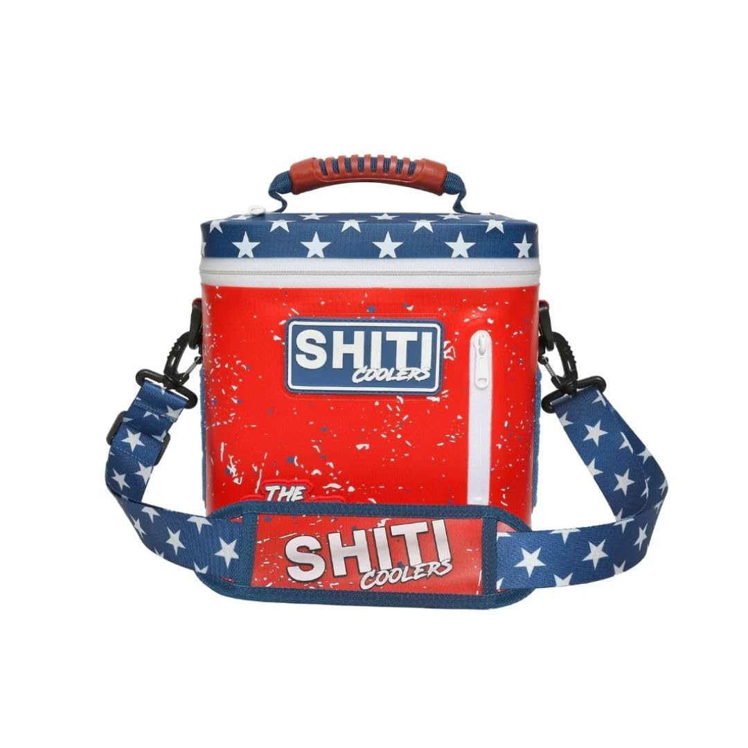 SHITI The Patriot front view cooler ideal for camping and beach days.