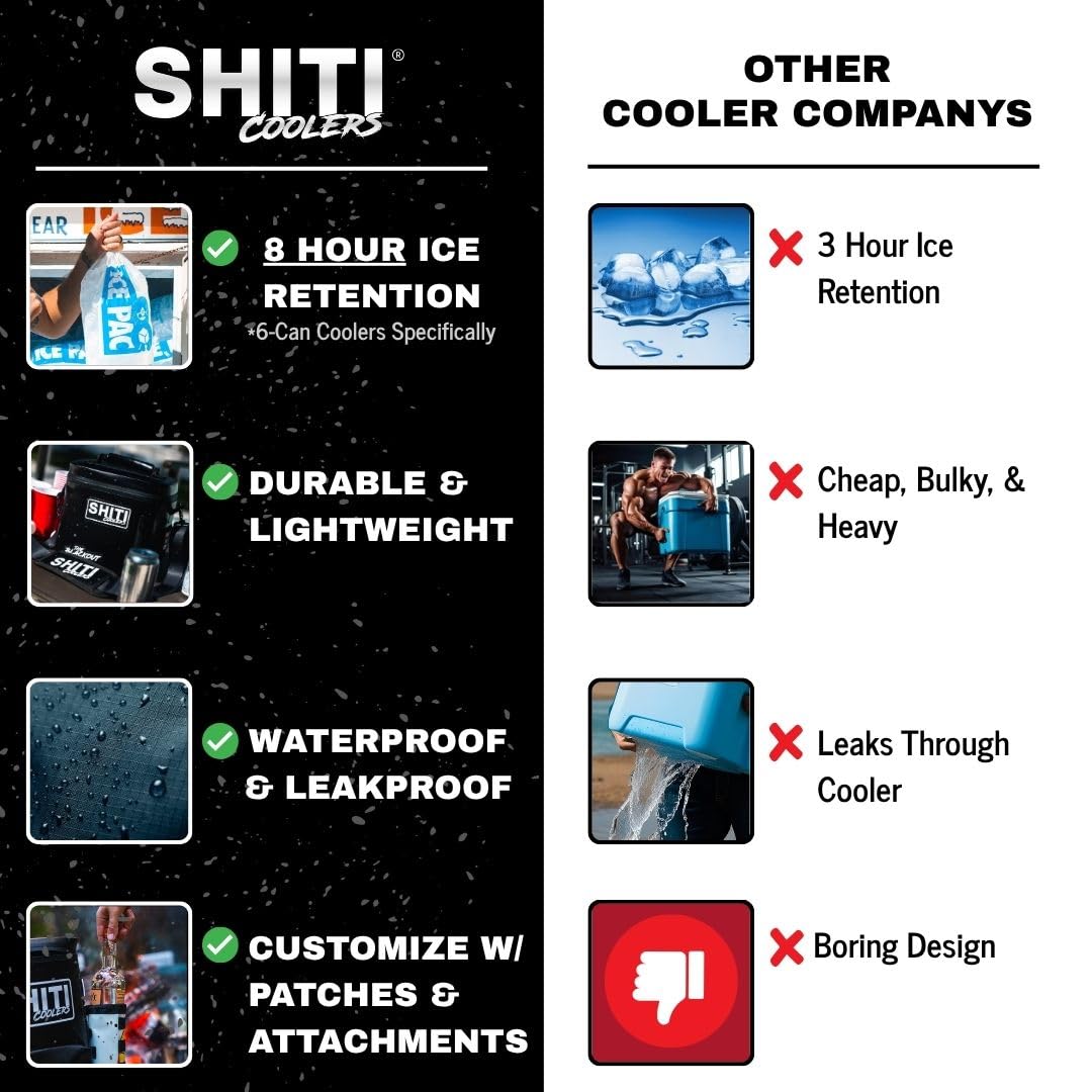 SHITI The Patriot interior with ice shows 6-can capacity for drinks.