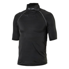 Shock Doctor ultra compression hockey shirt with neckguard, front view showing secure fit.