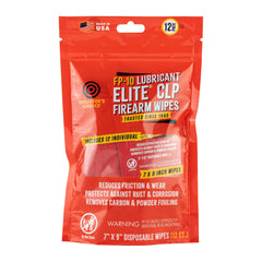 Packaging front view of Shooter's Choice FP-10 Elite CLP Wipes 12-Pack