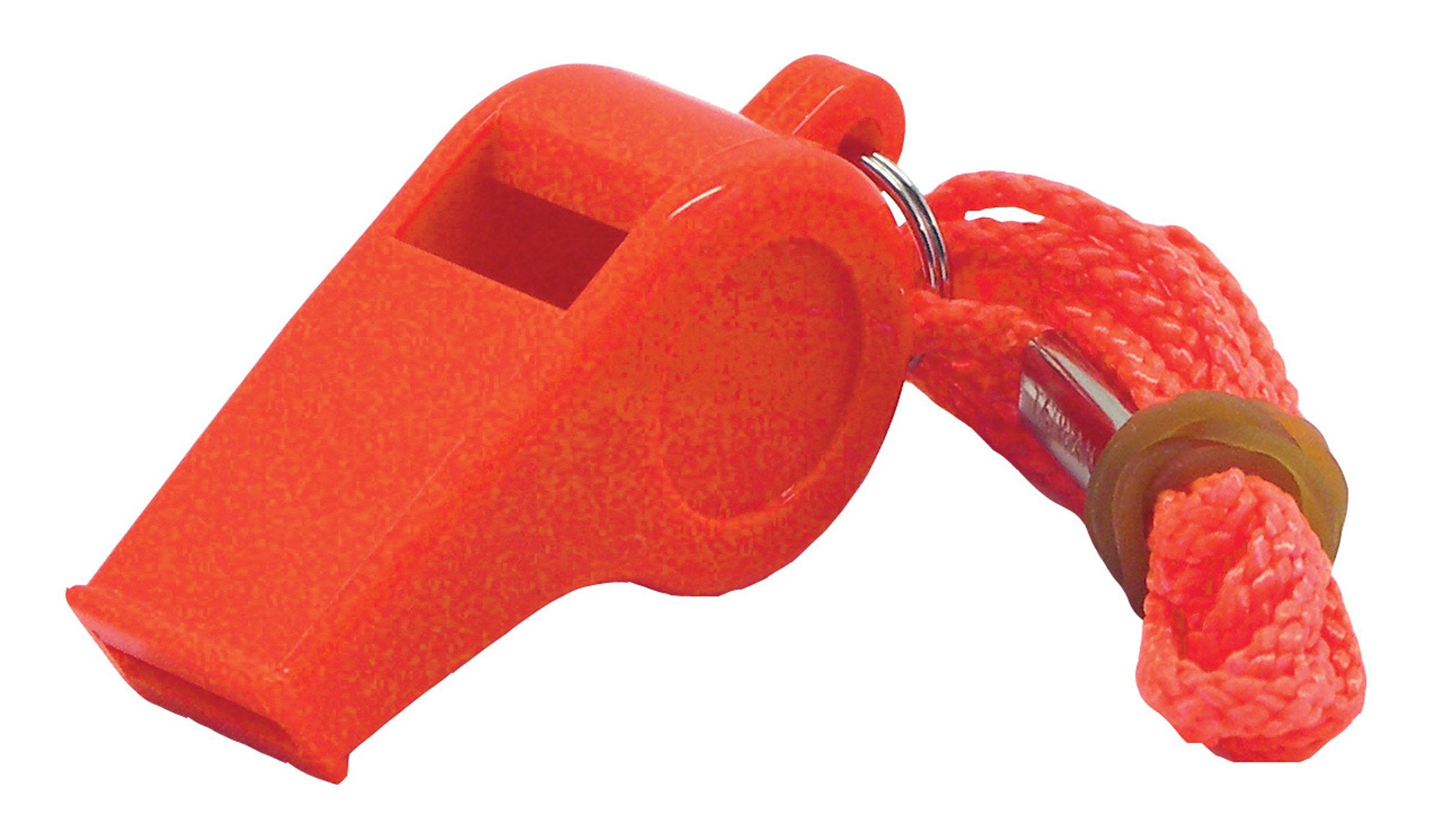 Shoreline Marine Emergency Whistle in bright orange for quick signaling during boating and camping.