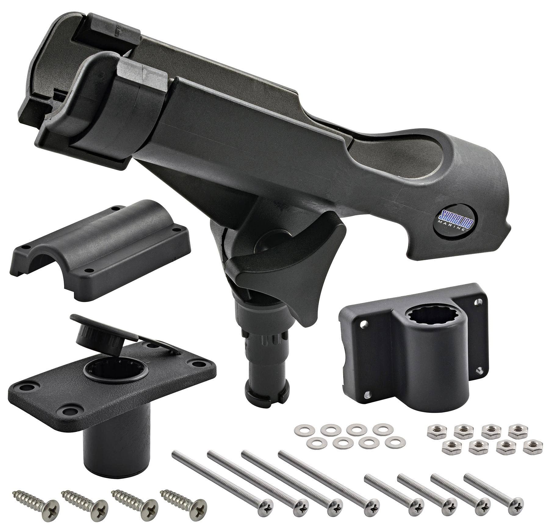 Shoreline Marine Universal Mount Rod Holder with flush mount for secure rod placement.