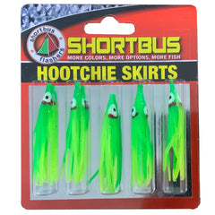 Shortbus Flashers hootchie skirt green lure enhancing salmon and bass strikes