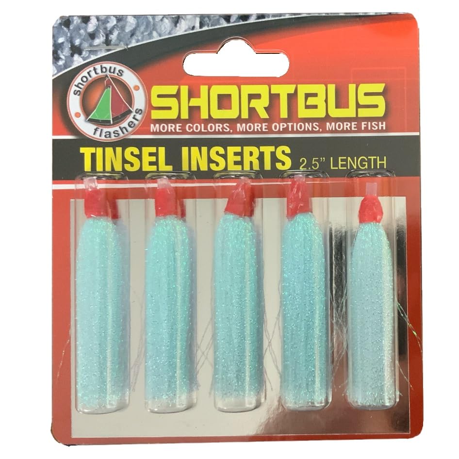Shortbus Flashers tinsel insert blue boosts lure flash for salmon and bass in fresh and saltwater