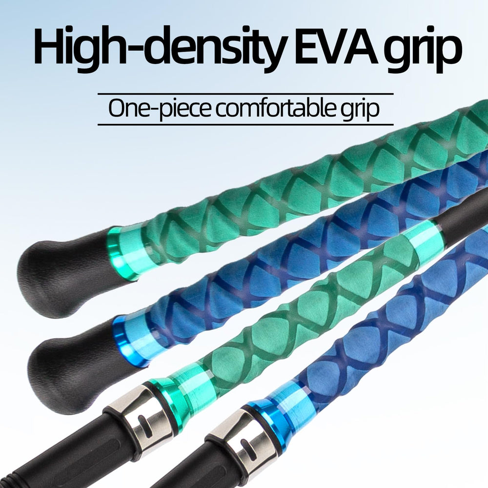 SHOUDE Surf Rod grip and reel seat demonstrating anti-corrosion and non-slip control.