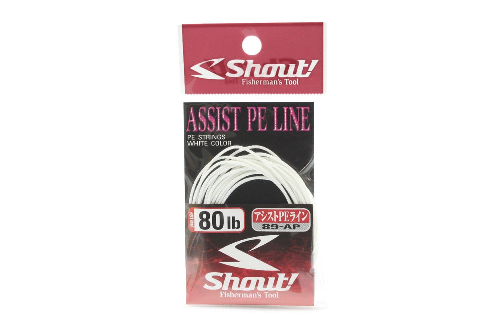 Shout! Assist PE Line 80 lb in action for quick hook setups and UV-stable performance.