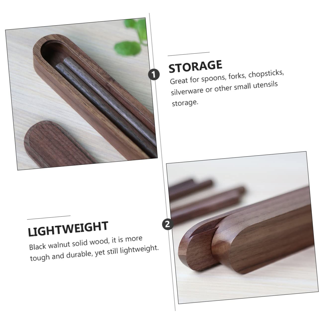 SHOWERORO wood chopsticks case easy to clean after meals.
