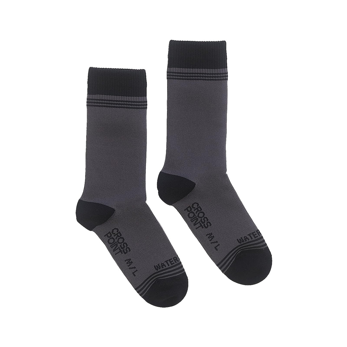 Showers Pass Crosspoint Wool Crew Socks outer material close-up highlighting durability for trails