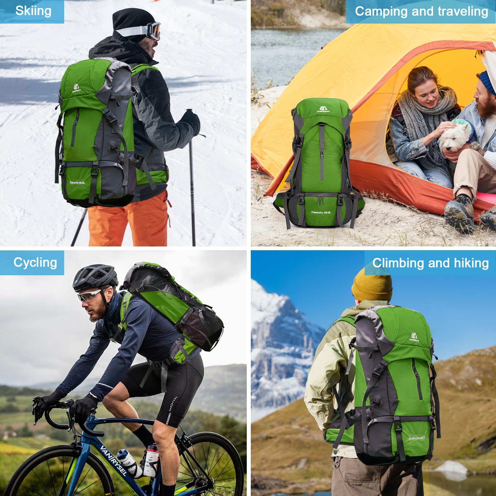 ShowyLive 70L bottom compartment helps separate items during treks.