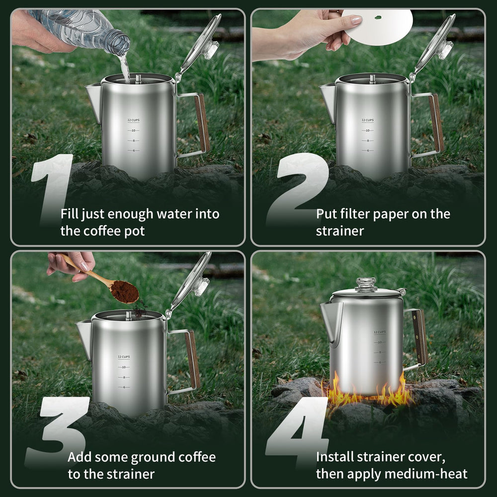 Shoxil campsite setup demonstrates stable brewing in outdoor environments.