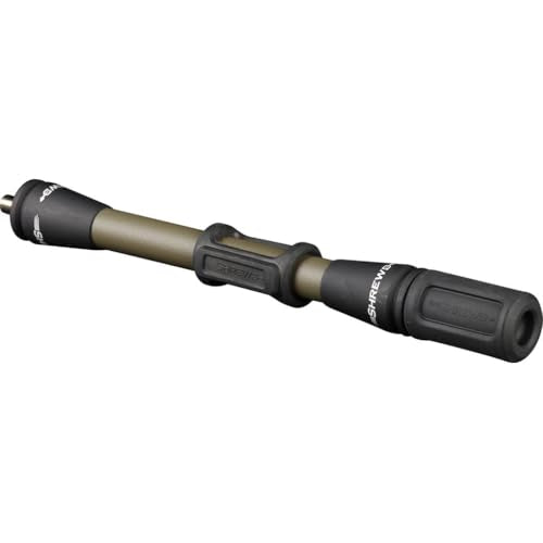 SHREWD ARCHERY Vantage hunting stabilizer in OD Green with HiLo dampers for steadier aiming on hunts.