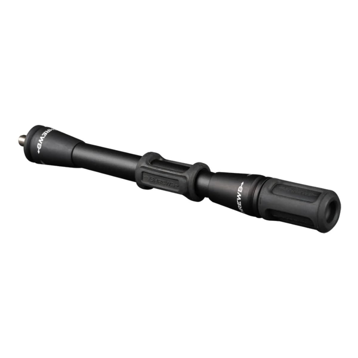 Shrewd Archery Vantage Stabilizer Blackout 9 mounted for smoother aiming and vibration reduction