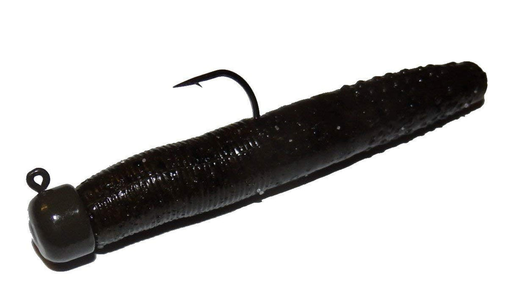 Close-up of Green Pumpkin Shroomz Jig Heads