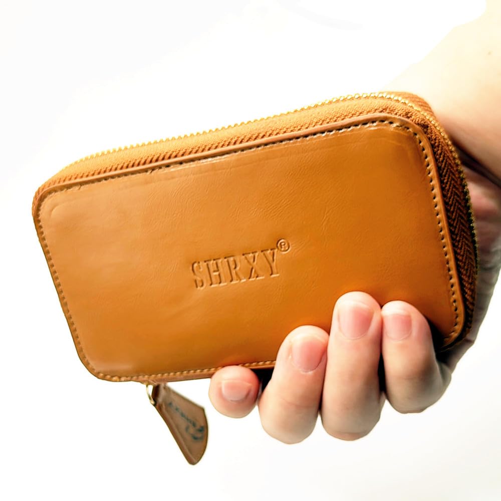 shrxy dual leather exterior and felt interior for gear protection