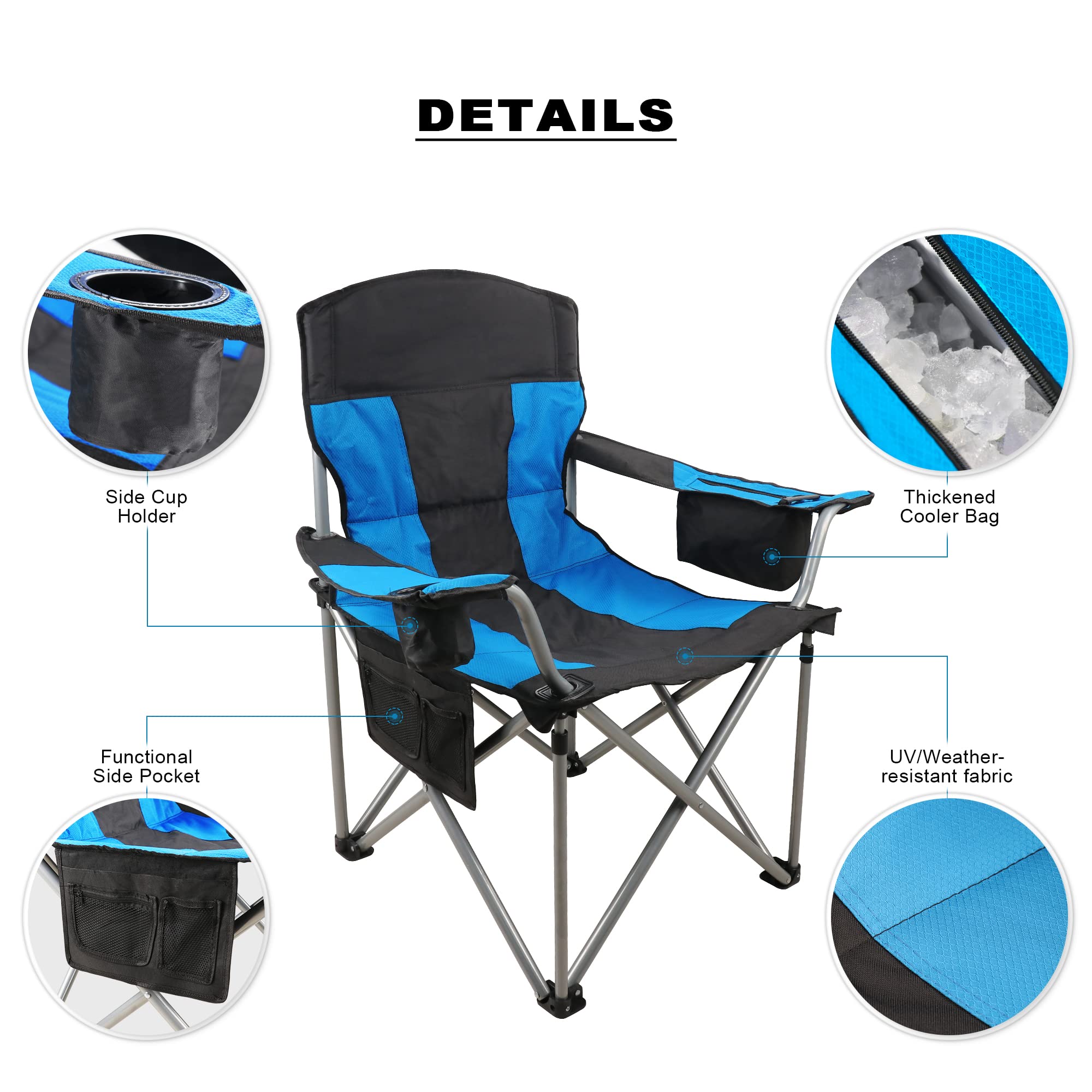 SHSYCER chair side pocket open reveals storage for phone and snacks