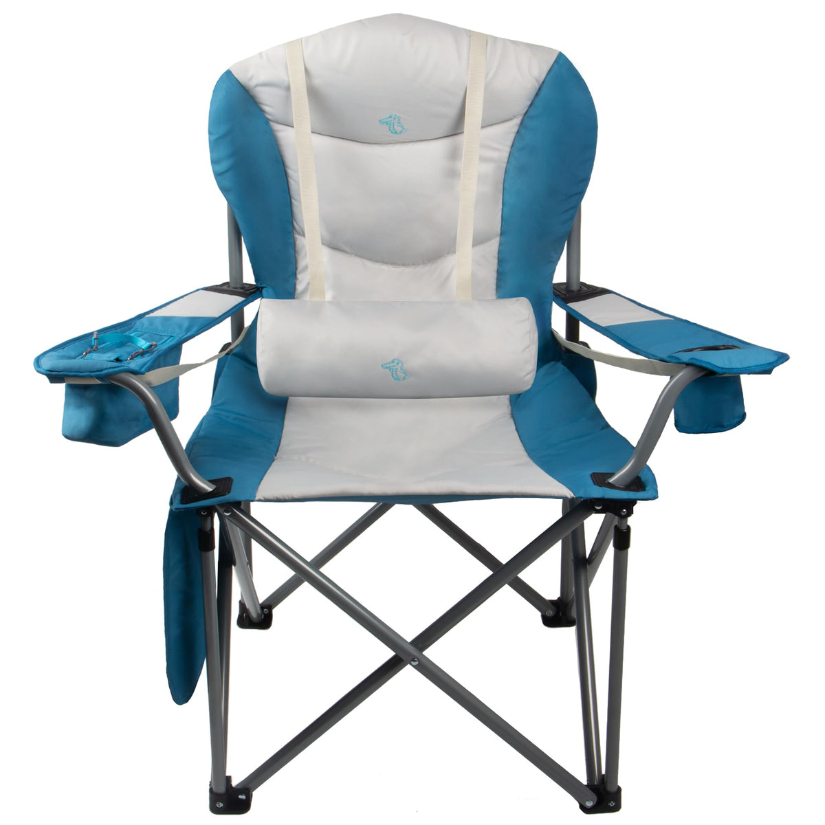 SHSYCER double-padded oversized chair in blue and white, full-view for enhanced comfort.