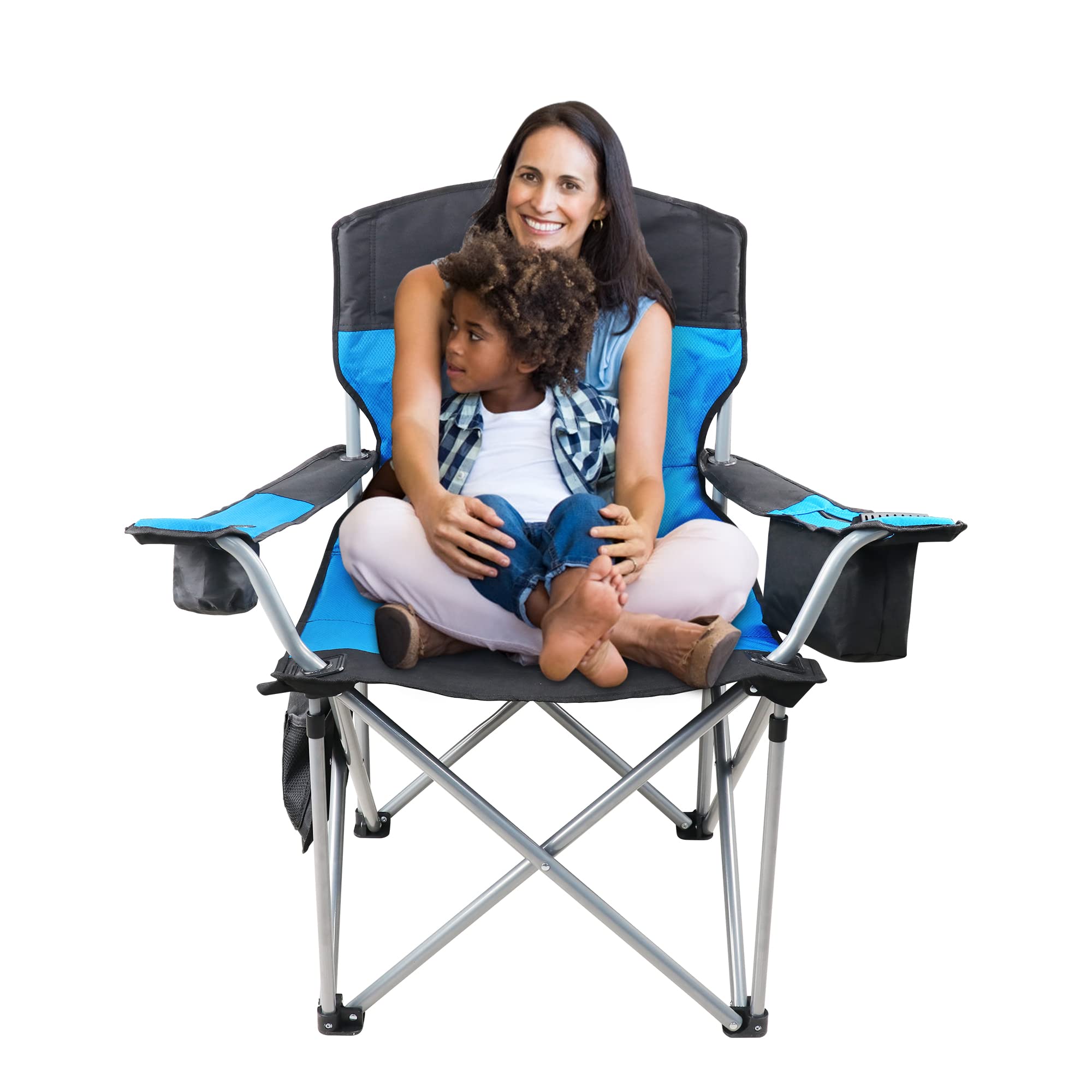 SHSYCER oversized chair front view shows wide seat for comfort on rough ground