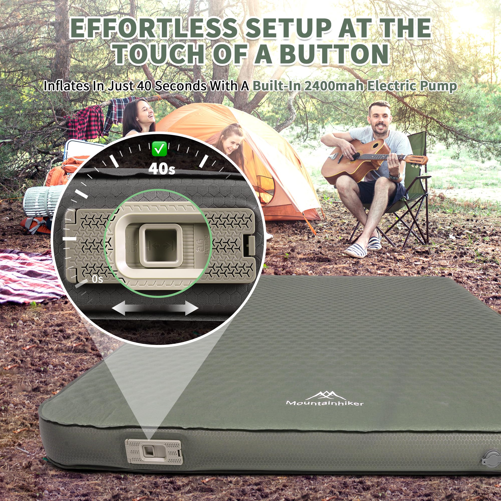 ShtNeeg quiet-tech design reduces noise for peaceful campsite sleep.