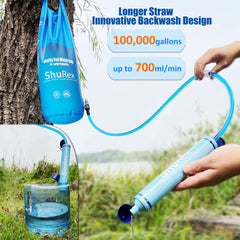 ShuRex adjustable tree strap demonstrates versatile setup on uneven ground.
