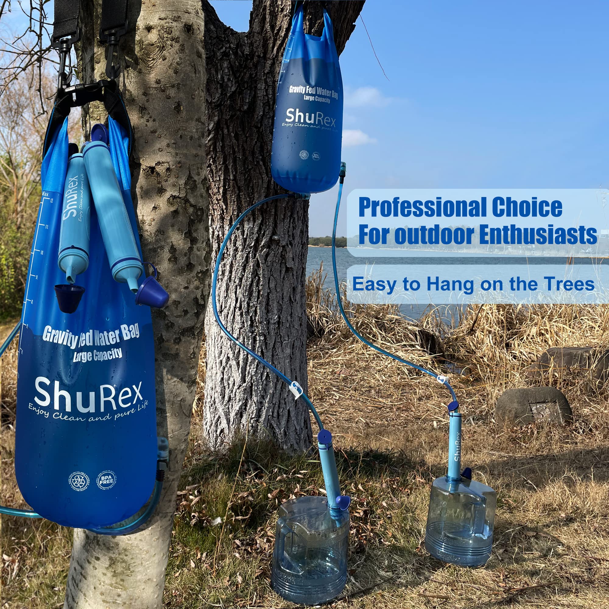 ShuRex carbon filter improving taste and reducing odors during filtration.