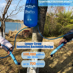 ShuRex hollow fiber membrane filter 0.1 micron captures fine particulates.