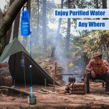 ShuRex water bottle compatibility image shows flexible setup options.