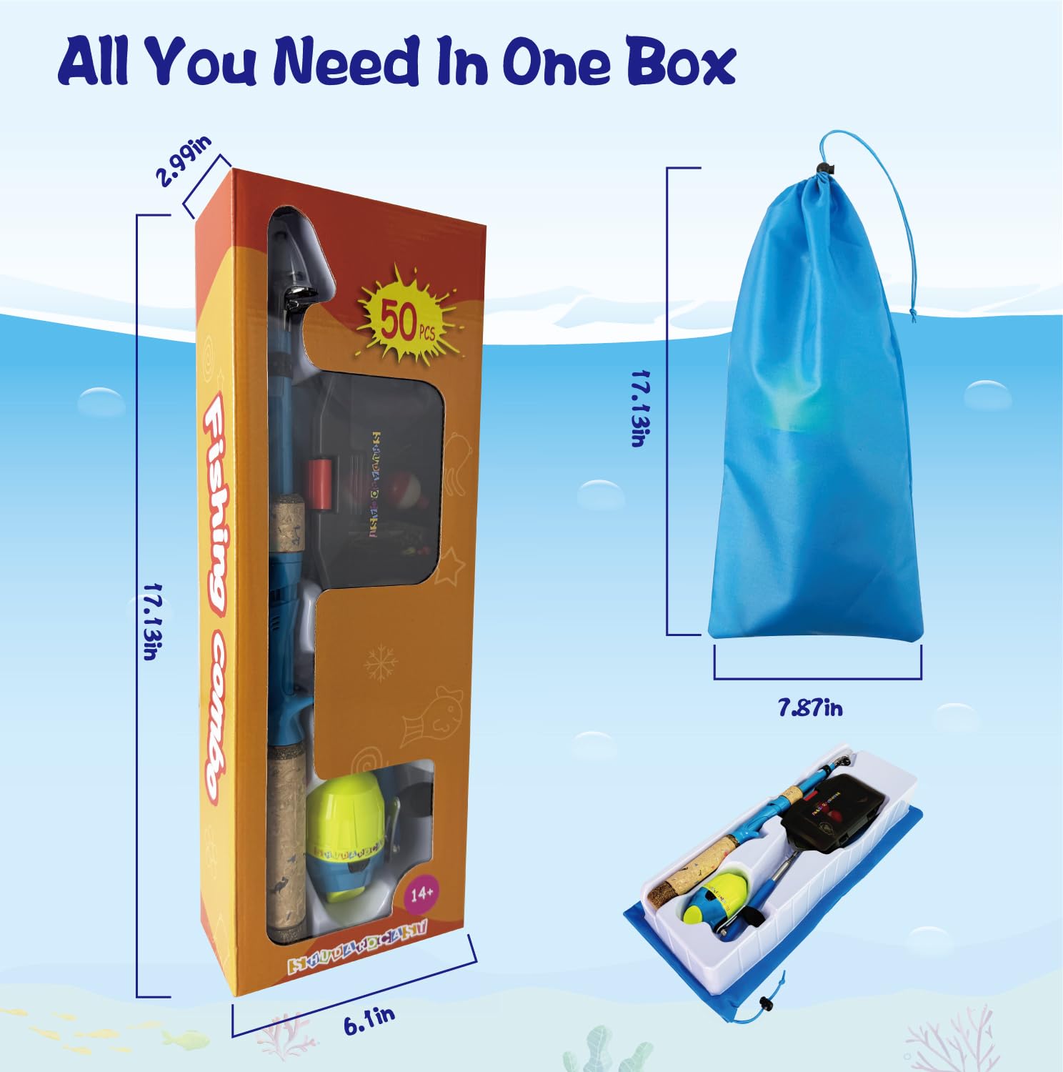 All-in-one kit displayed with bag and accessories