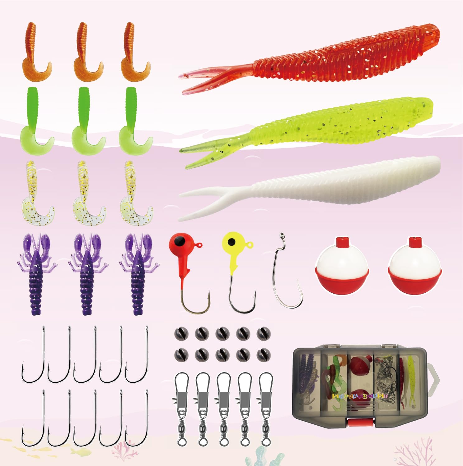 Kids fishing set ready for backyard or shore fishing