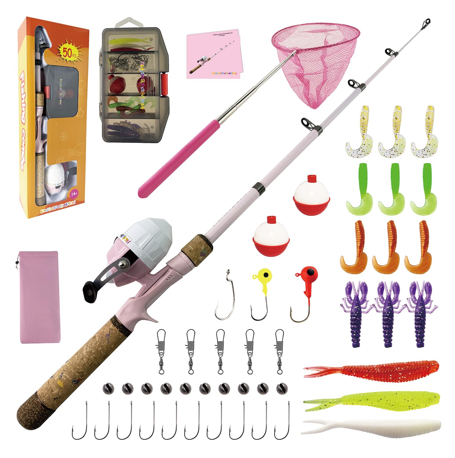 shudarocast kids fishing pole set full pack beginner-friendly gear for young anglers