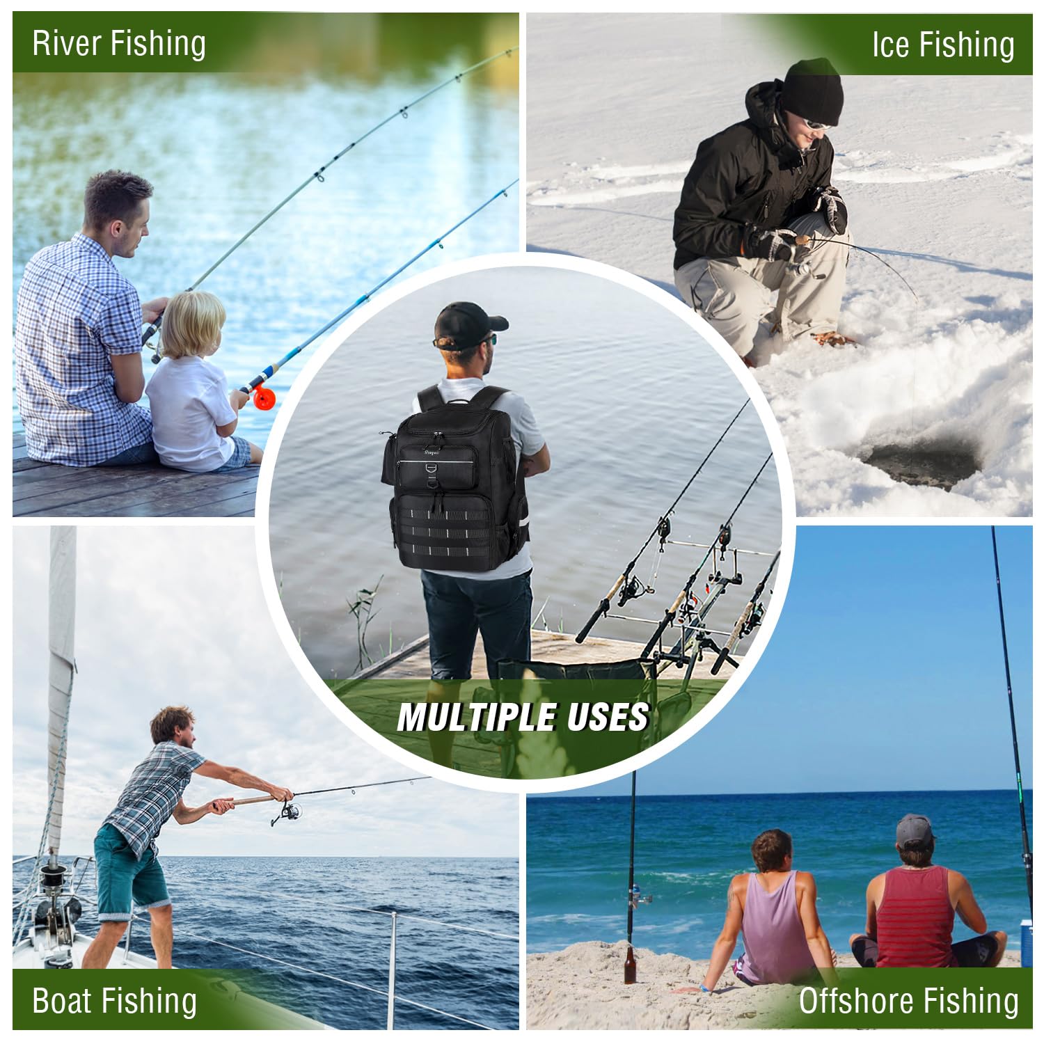All-weather waterproof design for fishing and outdoor use
