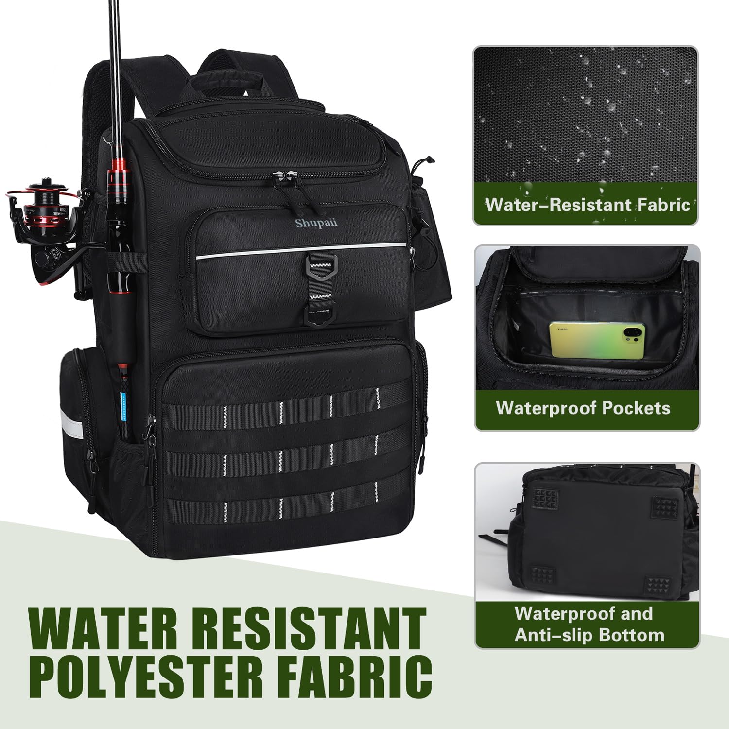 Outdoor setting featuring Shupaii fishing backpack as a gift idea