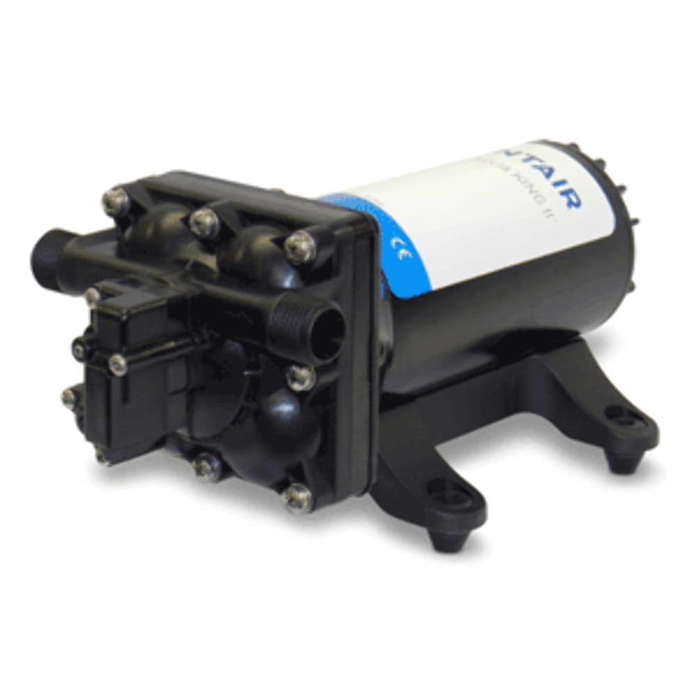 SHURFLO Aqua King II 4.0 front view shows robust marine pump design for onboard water systems