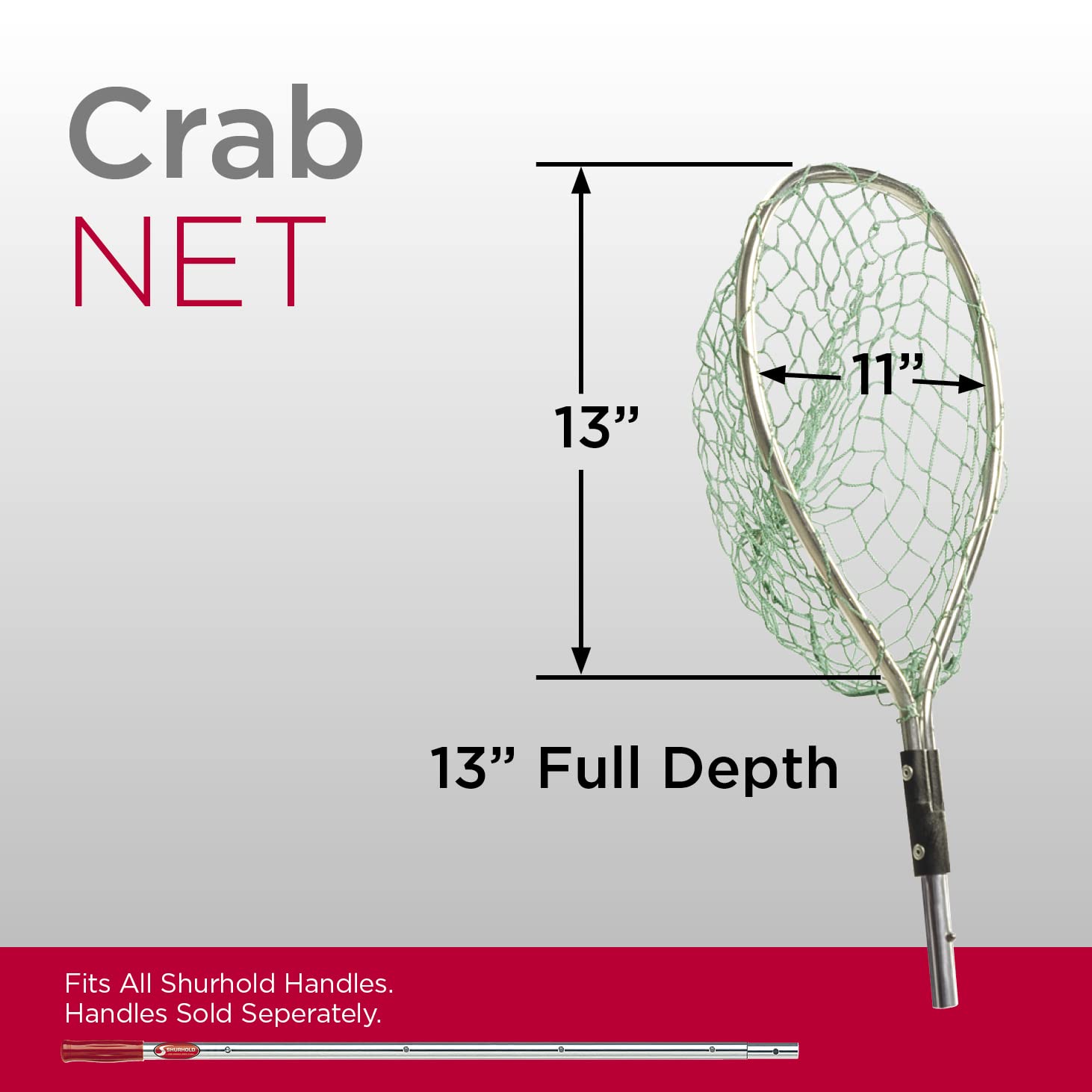 Shurhold Shur-Lok Crab Net compatible with standard handles.