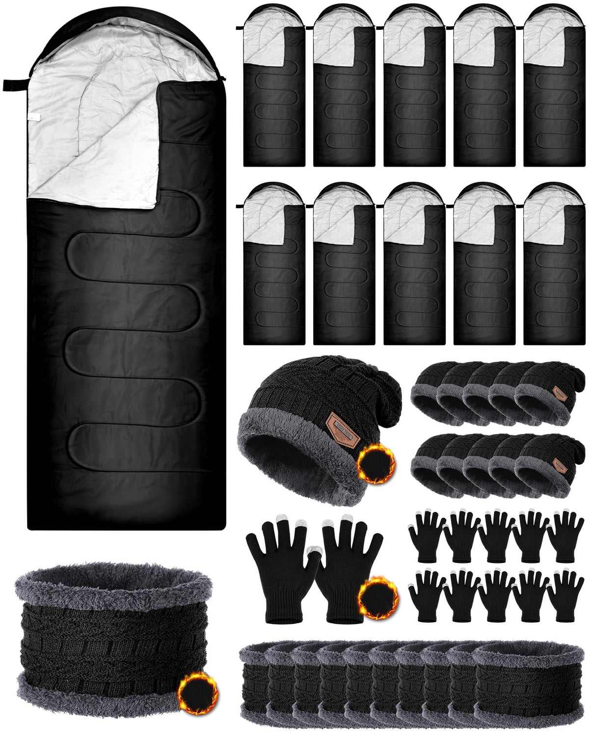 Shyyween bulk sleeping bags for adults in outdoor use offer full-body warmth for cold nights.